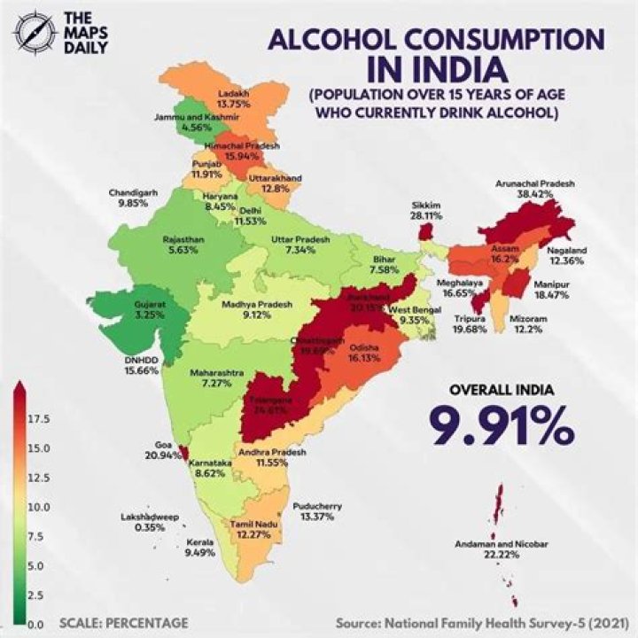 What is the rate of VAT on alcohol in India?