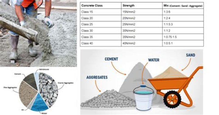 What is the ratio for making concrete blocks?