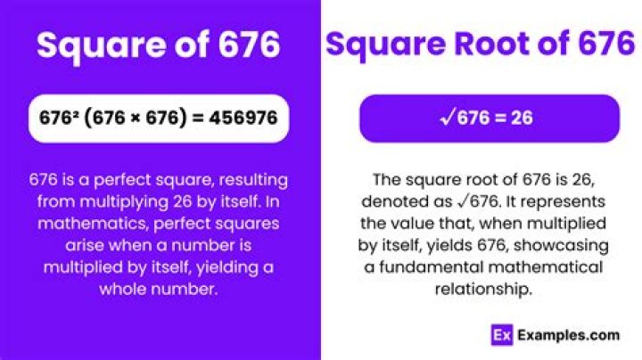 What is the root square of 676?