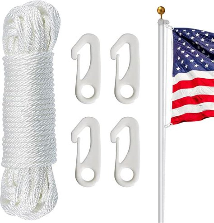 What is the rope used to raise the flag called?