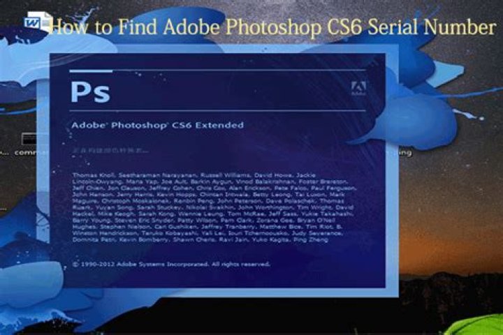 What is the serial key of Adobe Photoshop cs6?