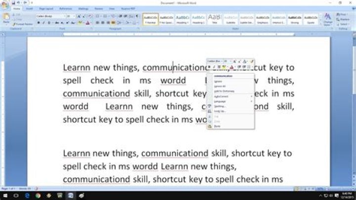 What is the shortcut for spell check on Mac word?