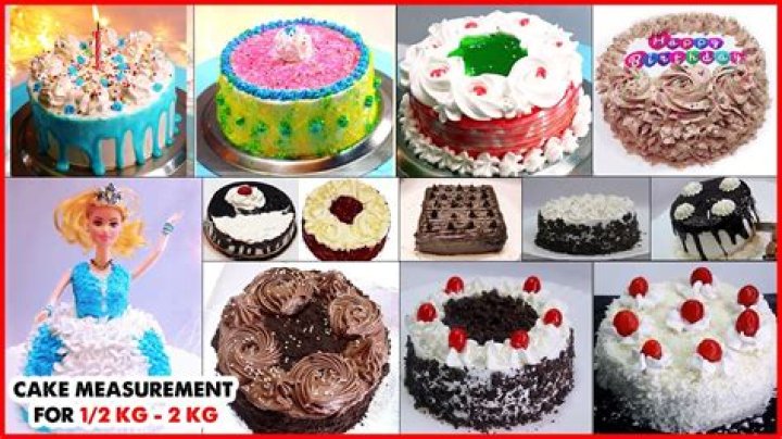 What is the size of 2 kg cake?
