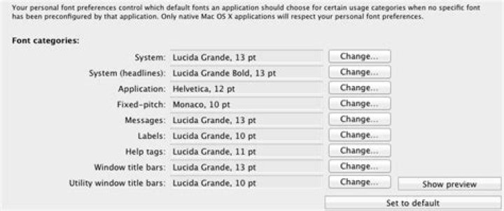 What is the system font of Mac OS X?