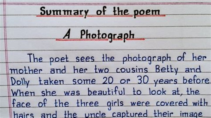 What is the theme of the poem a photograph?