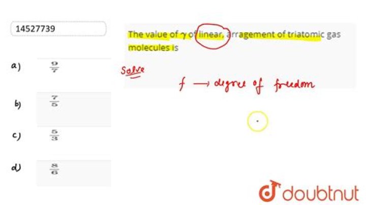 What is the value of gamma for Triatomic gas?