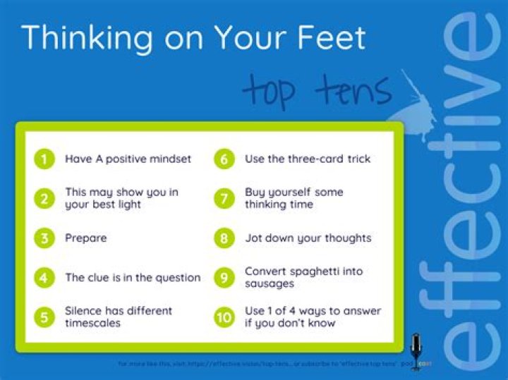 What is thinking on your feet?