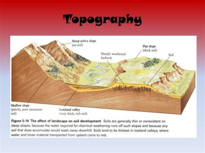 What is topography of soil?