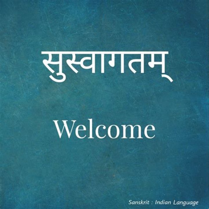What is welcome in Sanskrit?