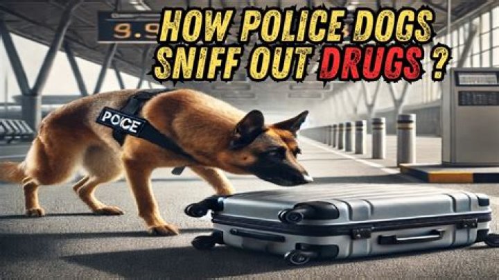 What kind of drugs do police dogs smell?
