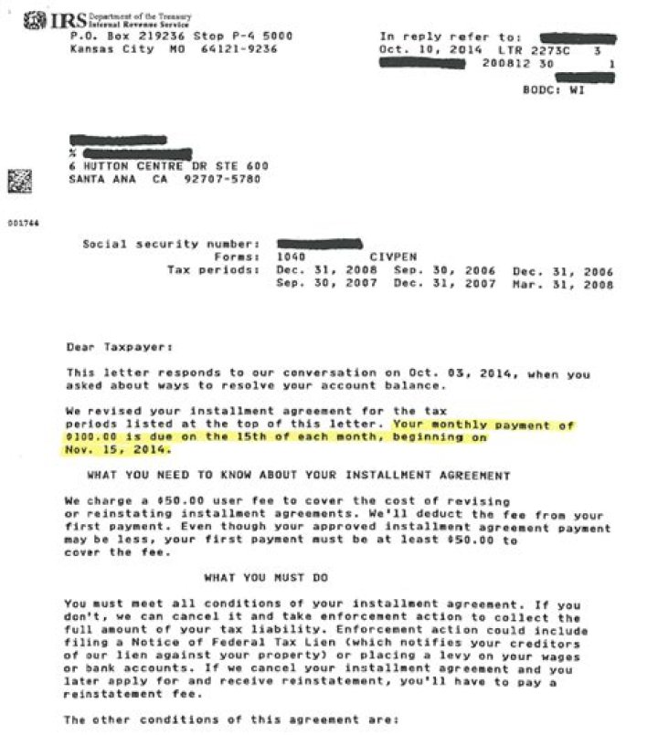 What kind of letters does the IRS send?
