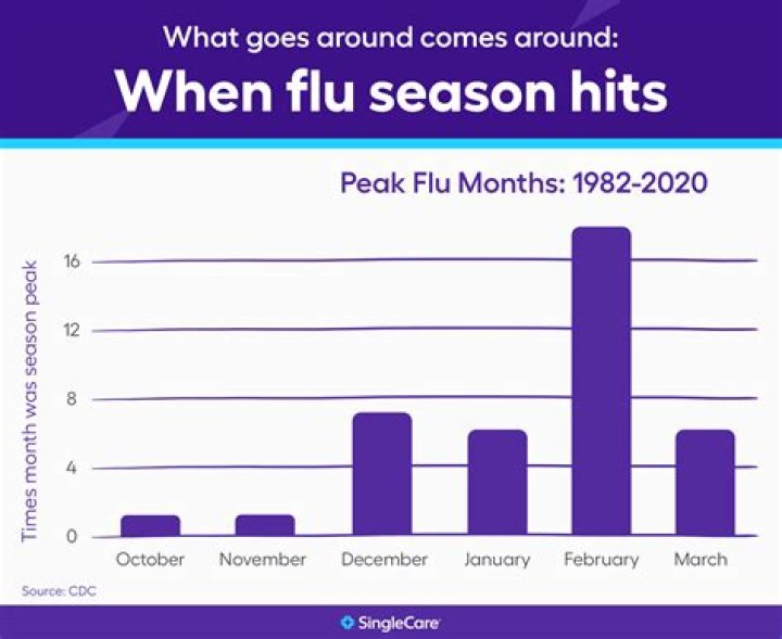 What month has the most flu cases?