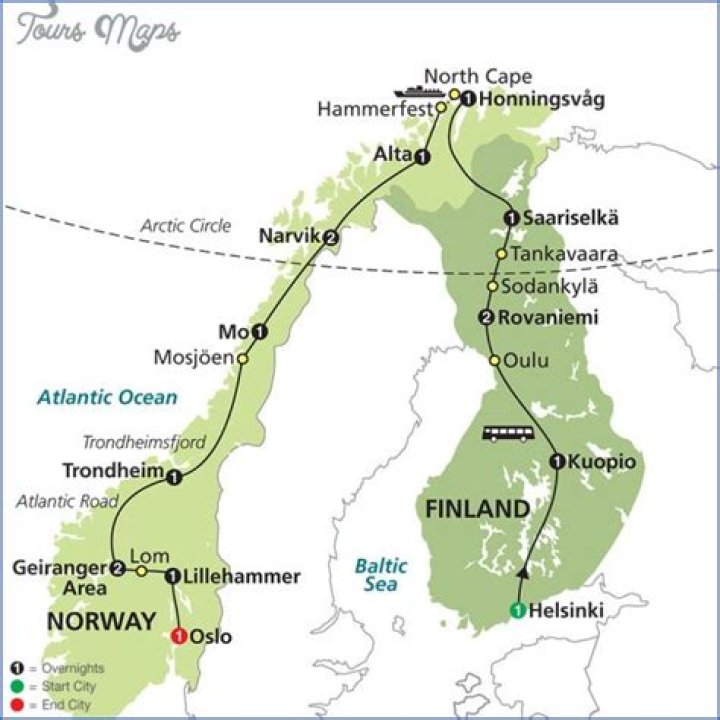What part of Norway is in the Arctic Circle?