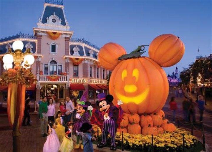 What rides are decorated for Halloween at Disneyland?