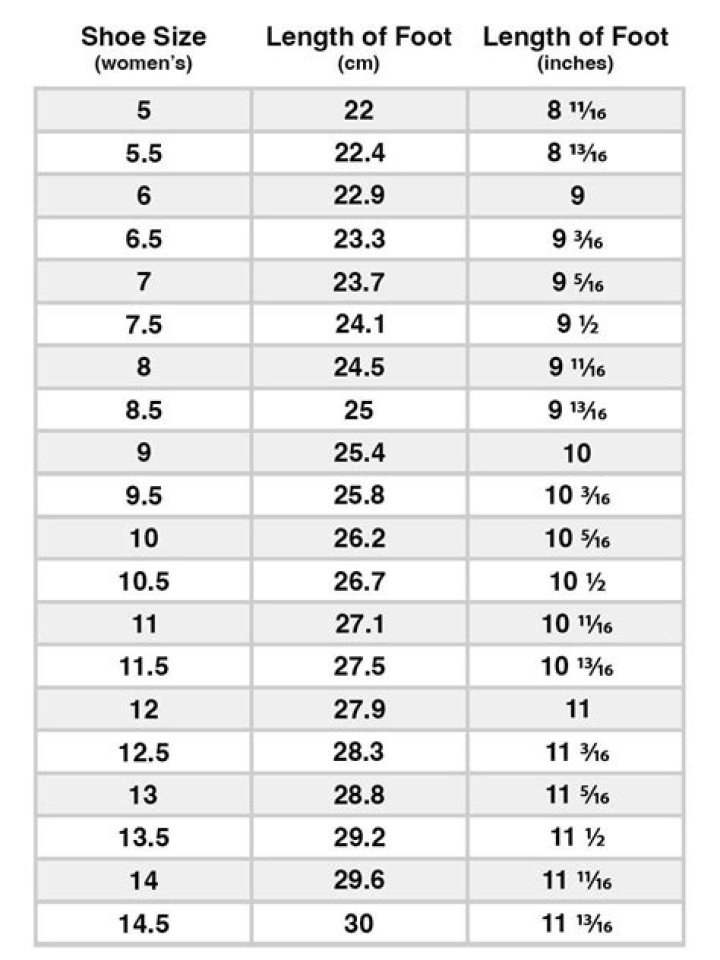 What shoe size is US 6?