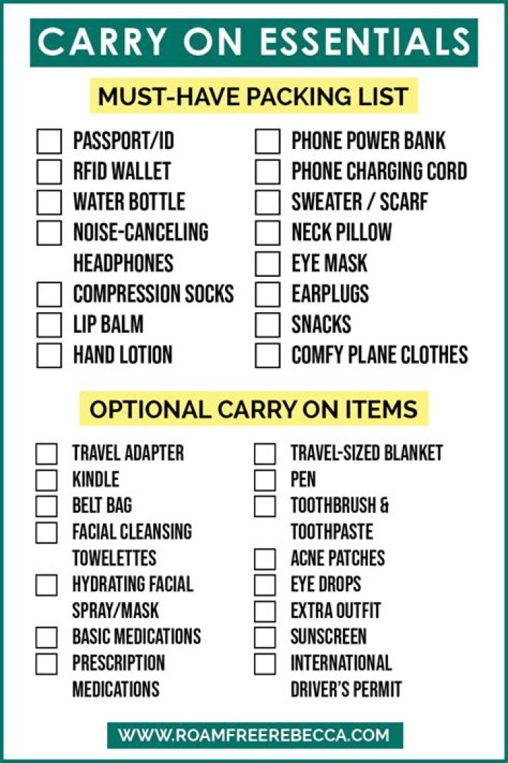 What should I carry in my rucksack?