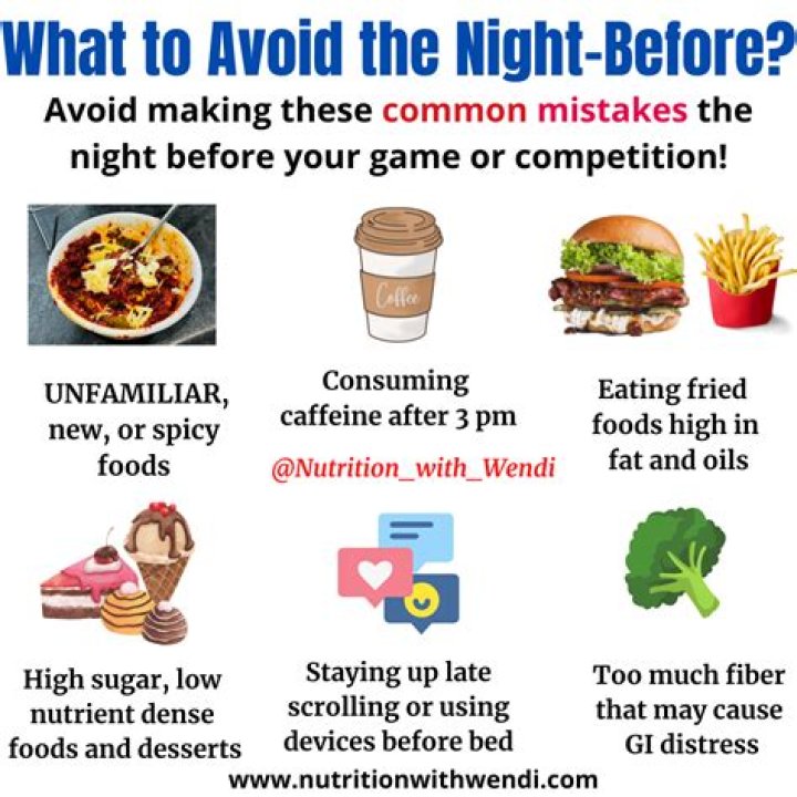 What should I eat the day before a tournament?
