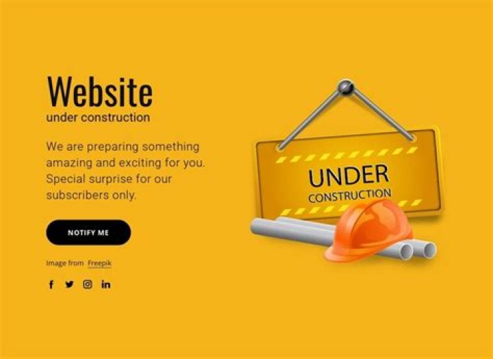 What should I put under construction website?