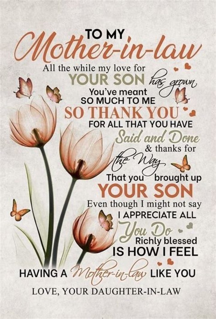 What should I talk to my mother in law about?