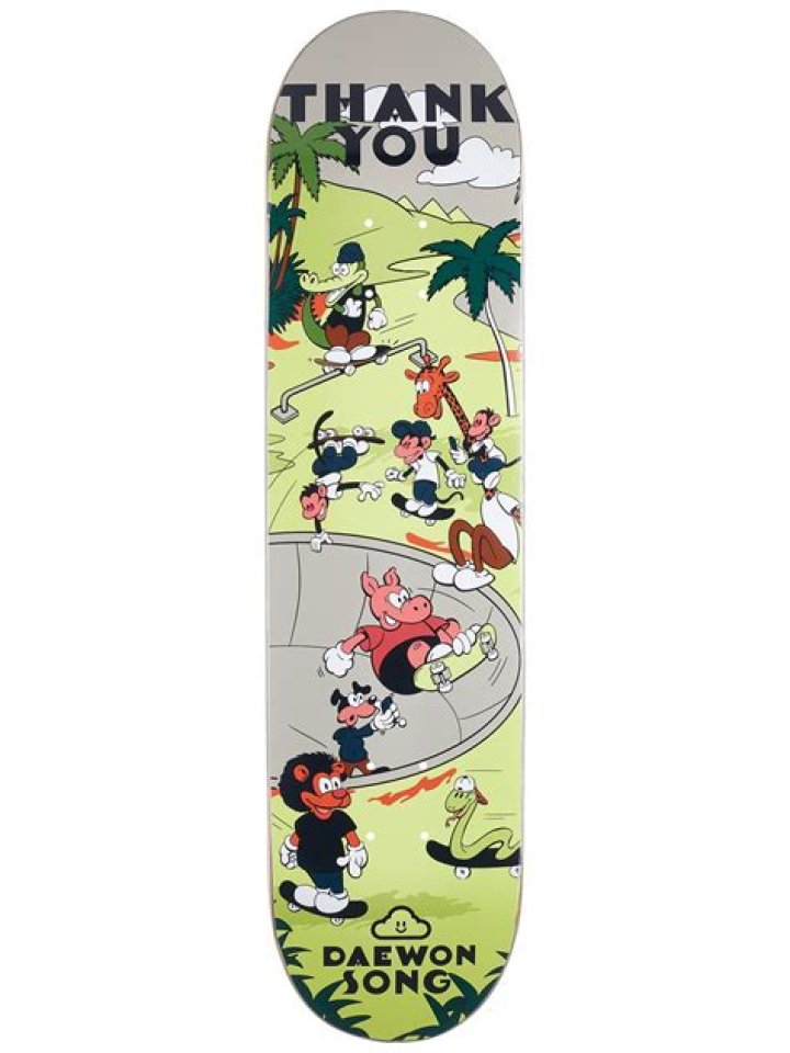 What size deck does Daewon Song skate?