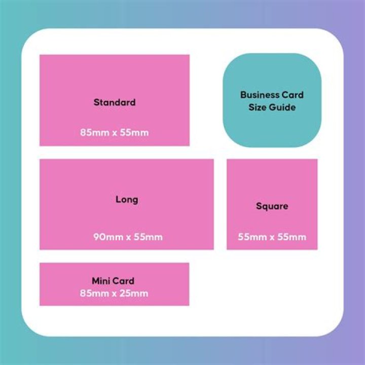 What size is a business card UK?