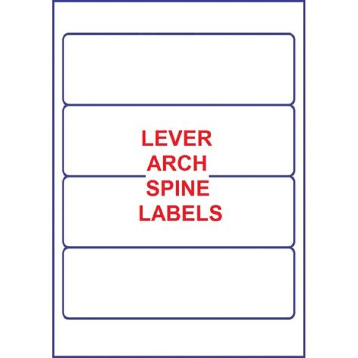 What size is a lever arch file label?