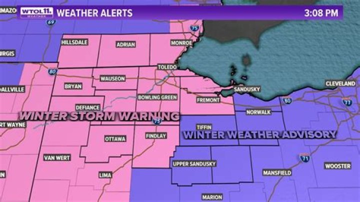 What snow level is Clinton County Ohio on?