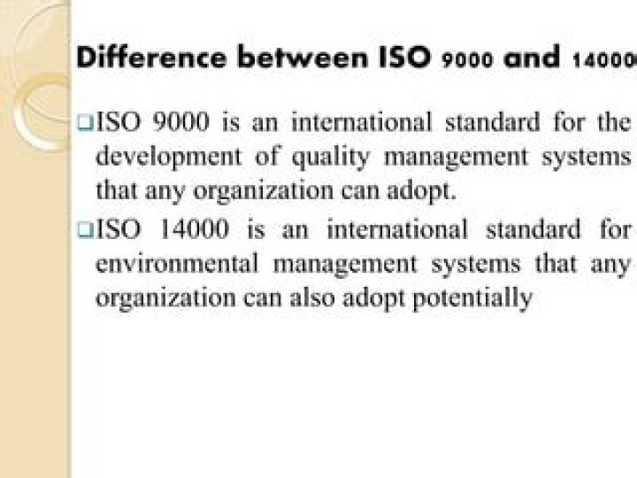What the difference between ISO 9000 and 14000?