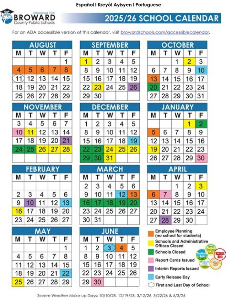 What time does online school start in Broward County?