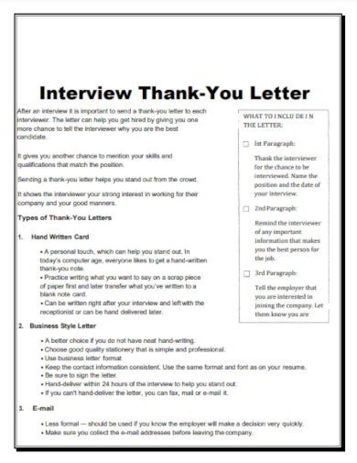 What to write in a college interview thank you note?