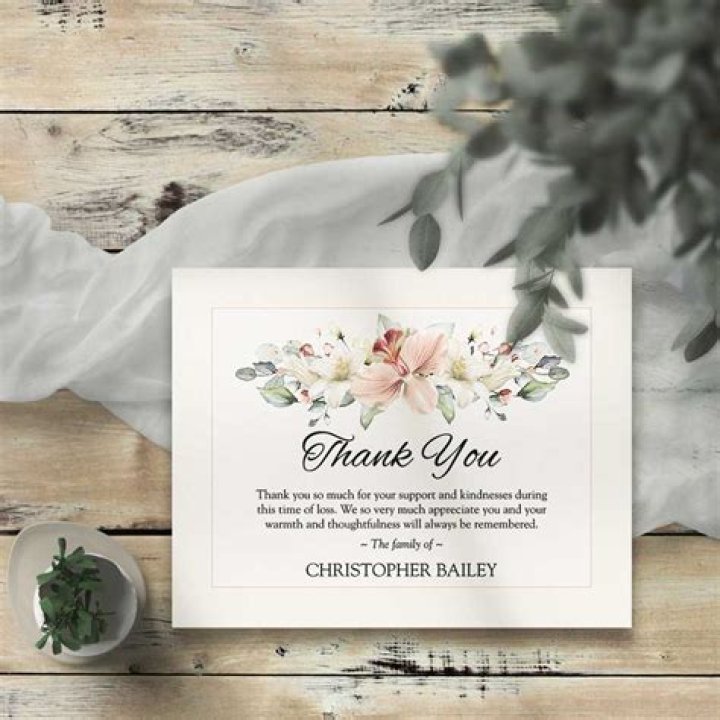 What to write on Thank You funeral cards?