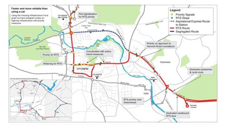 What train line is Colchester on?