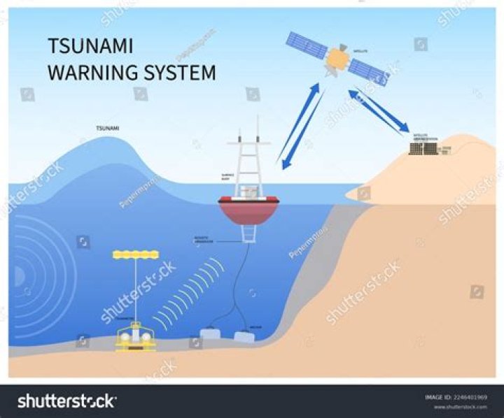 What type of warning system does a tsunami have?