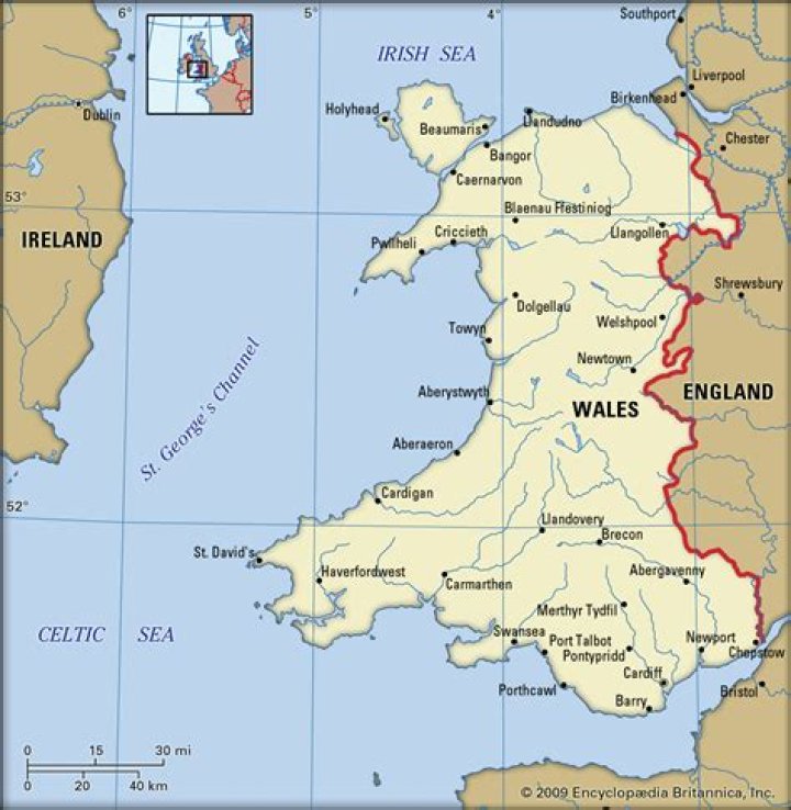 What was the capital of Wales in 1950?