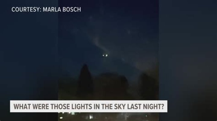 What were those lights in the sky last night?