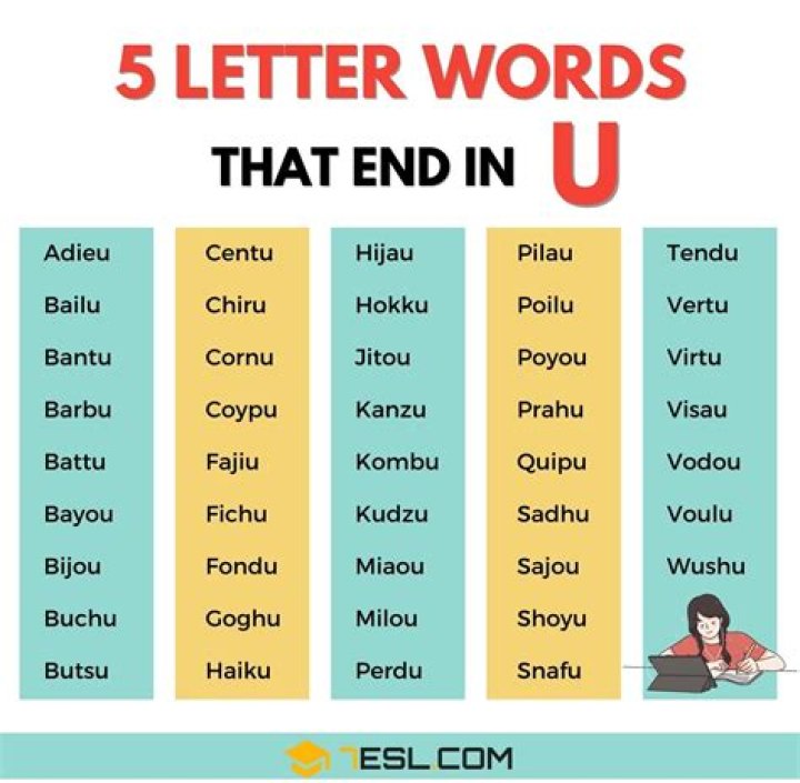 What word ends in U?