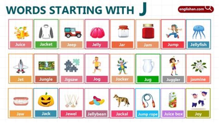 What words start with J for kids?