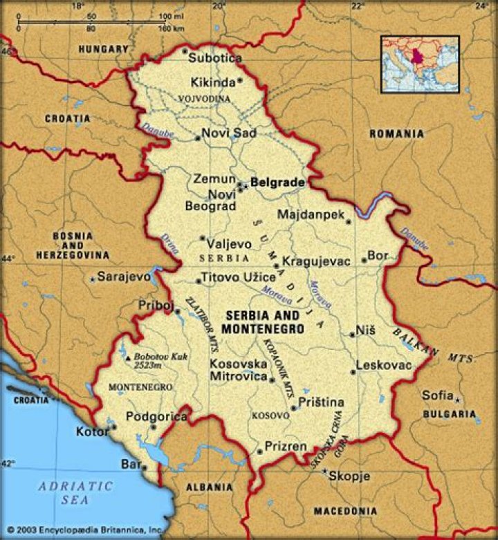 When did Serbia split from Montenegro?