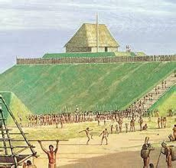 When did the Cahokia tribe began?