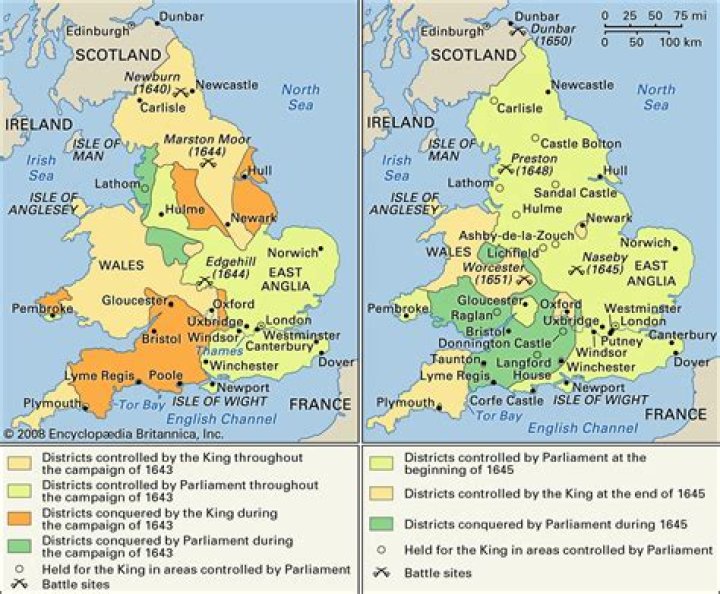 When did the Scots join the English Civil War?