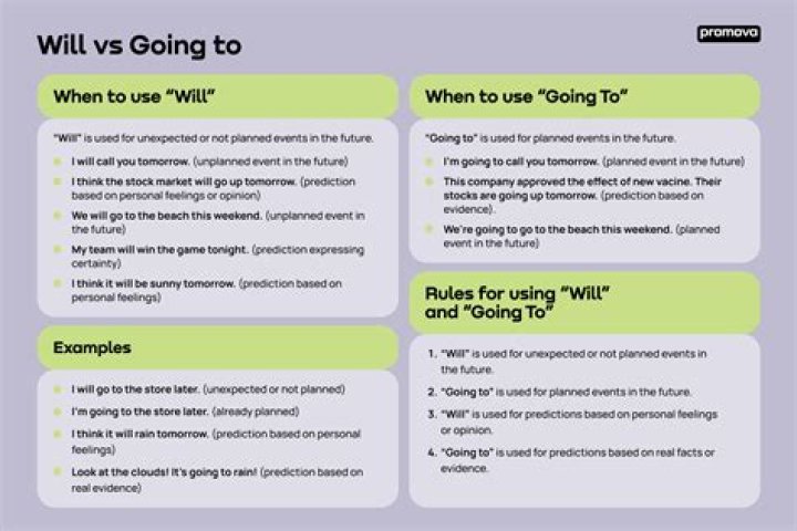 When to use going to or will?