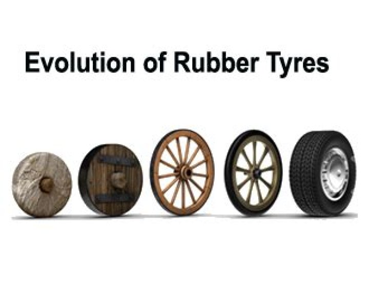 When were rubber tires used on tractors?