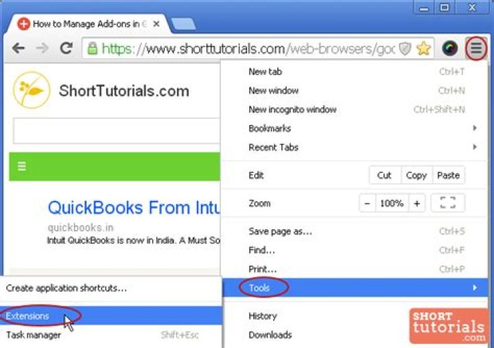 Where are add ons in Chrome?