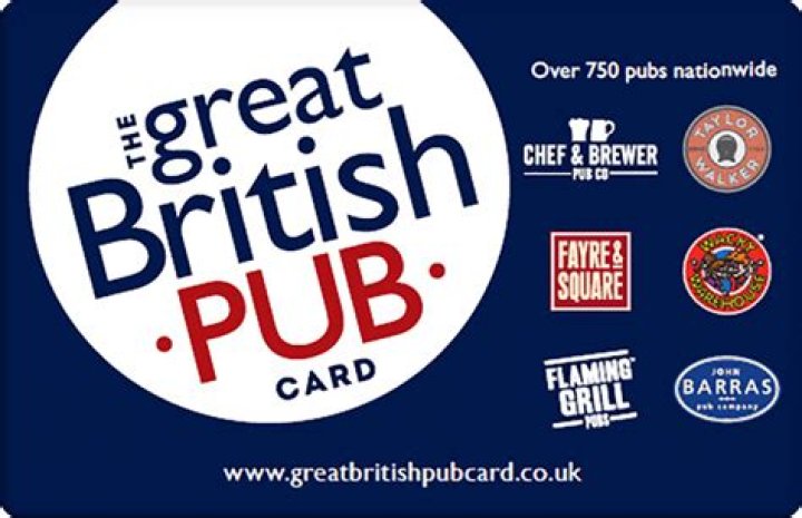 Where can I spend the great British pub card?