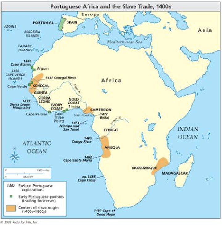 Where did the Portuguese settle in Ghana?
