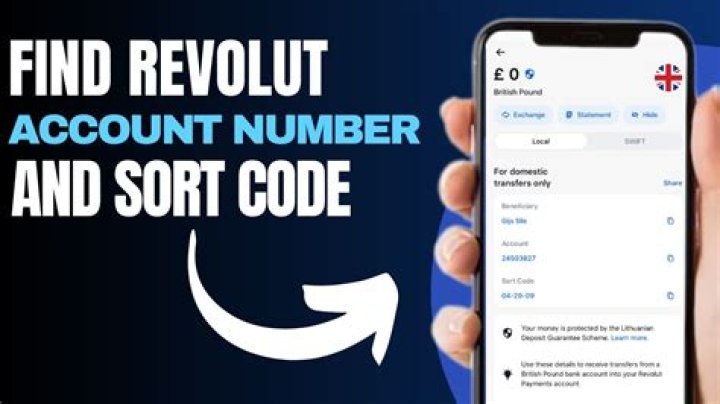 Where do I find my Revolut sort code?