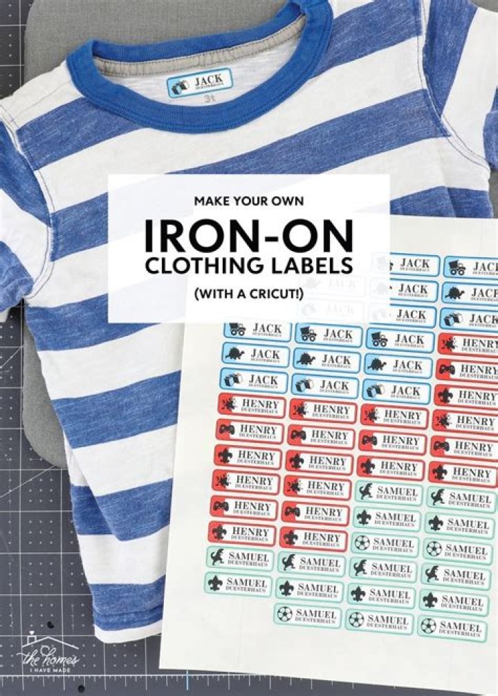 Where do you iron on name labels?