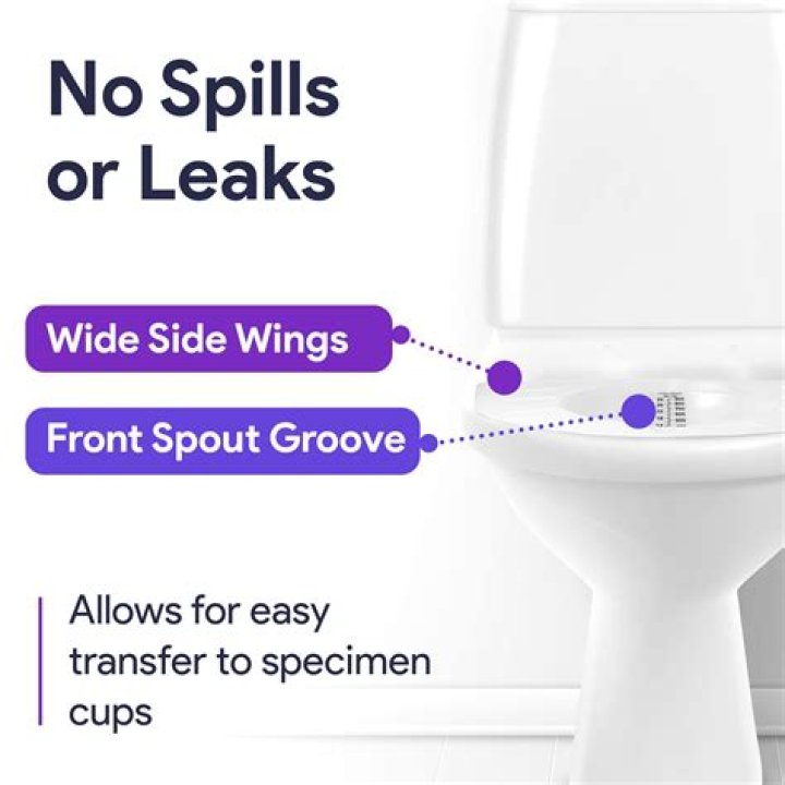 Where do you put a urine hat on a toilet?