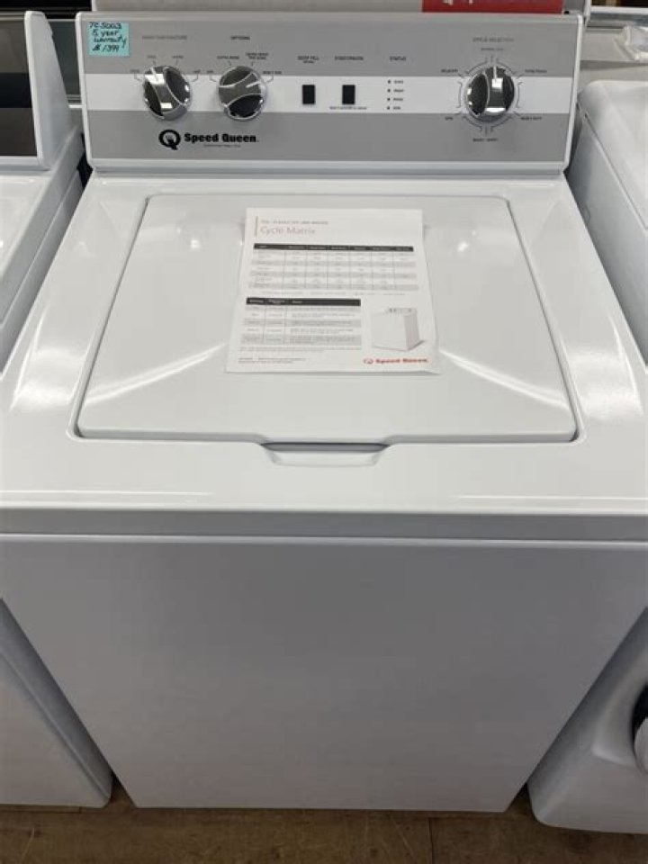 Where do you put the detergent in a Speed Queen top load washer?