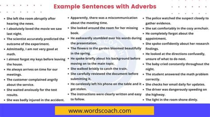 Where in a sentence are adverbs usually placed?